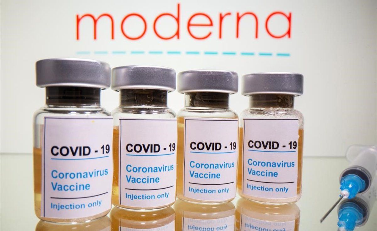 Dosis de vacunas anticovid de la empresa Moderna, en una imagen de archivo.