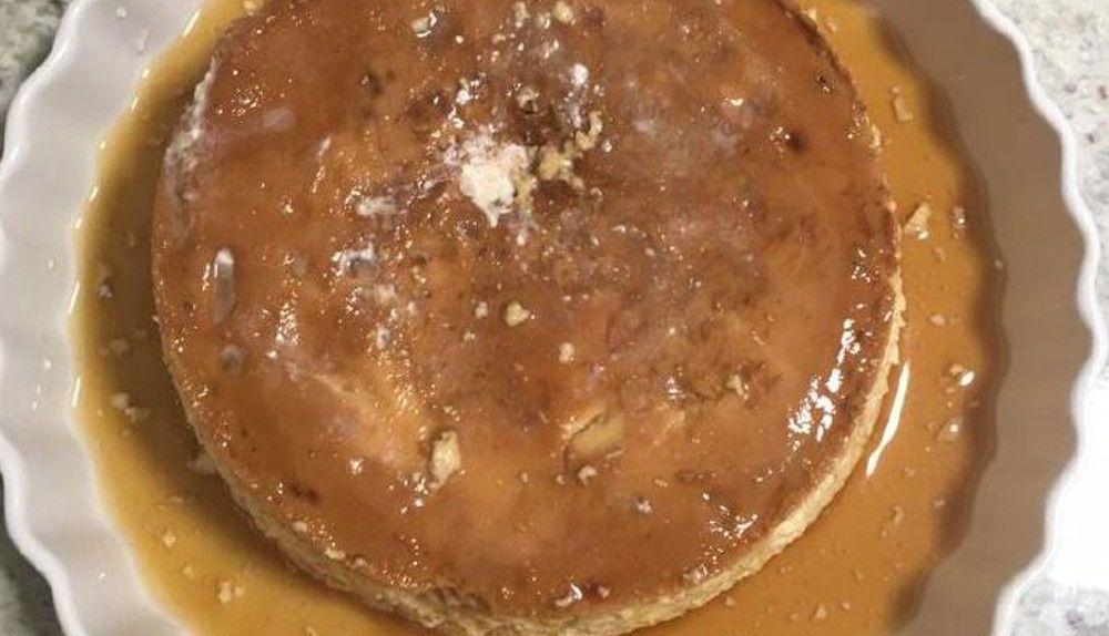 Flan de huevo.