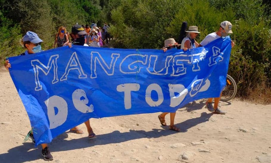 Una imagen de la concentración celebrada en Mangueta, el pasado verano.