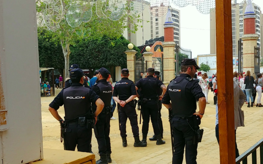 Agentes de la Policía Nacional en la Feria del Caballo, en una imagen de archivo.