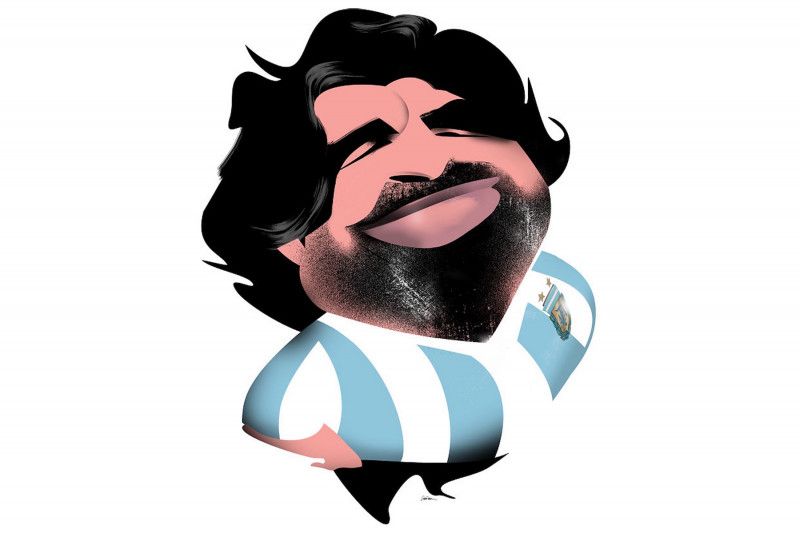 Diego Armando Maradona. Autor: Luis Grañena