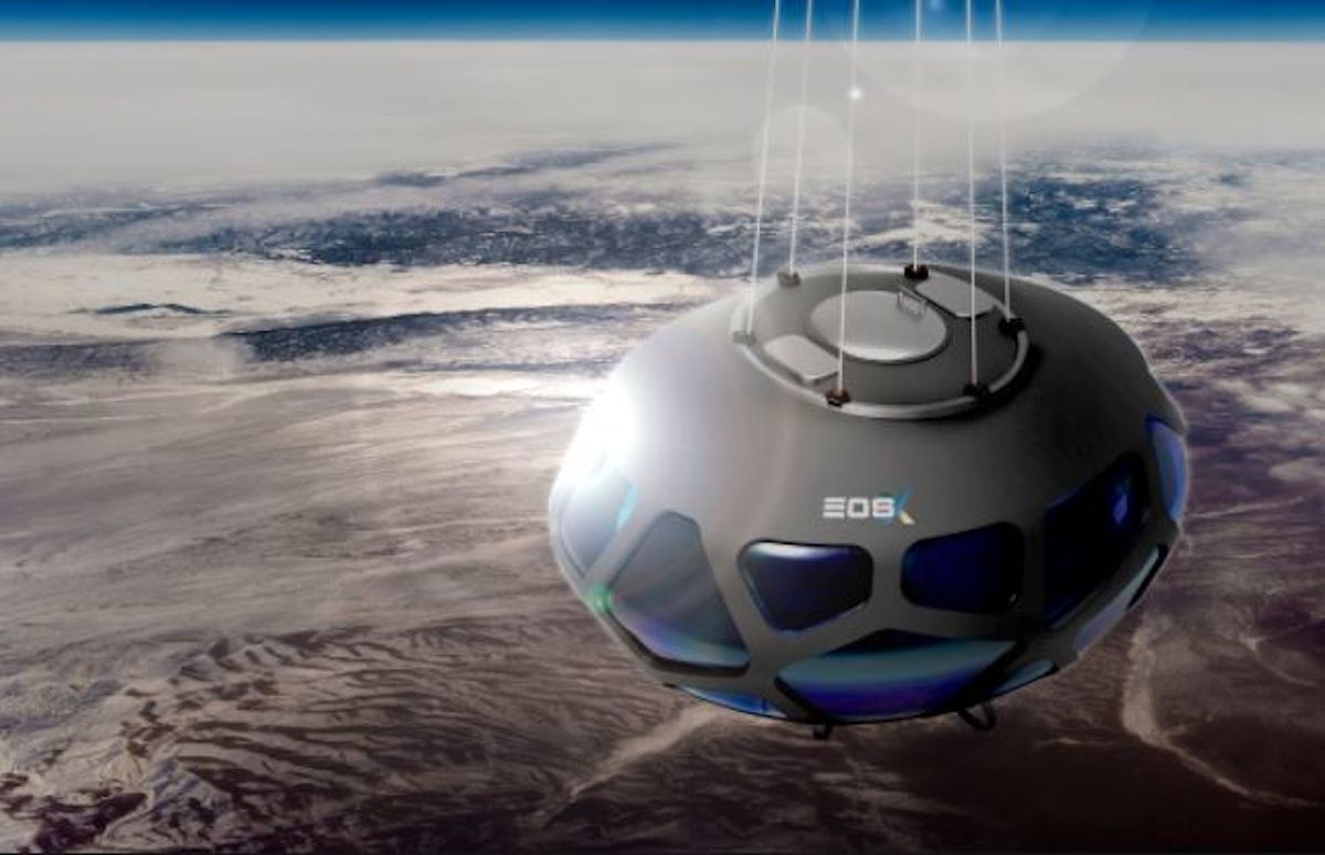 Una de las cápsulas que despegará de la base de lanzamiento de Sevilla para viajes comerciales al espacio.