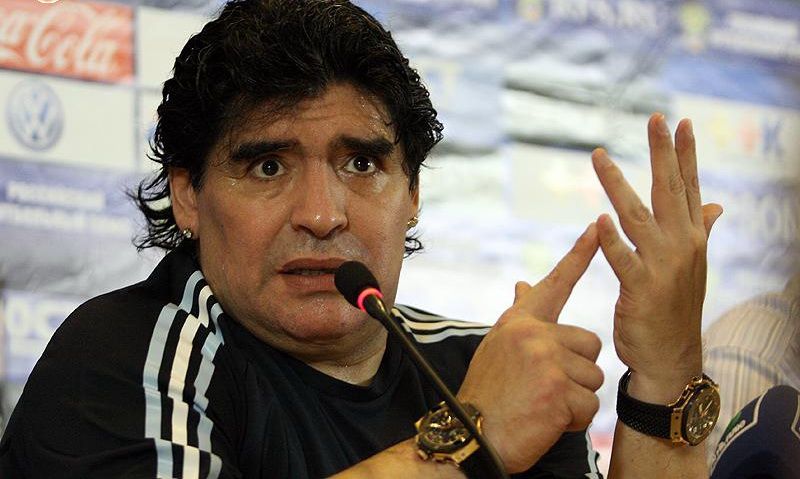 Maradona, en su etapa de entrenador de Argentina.