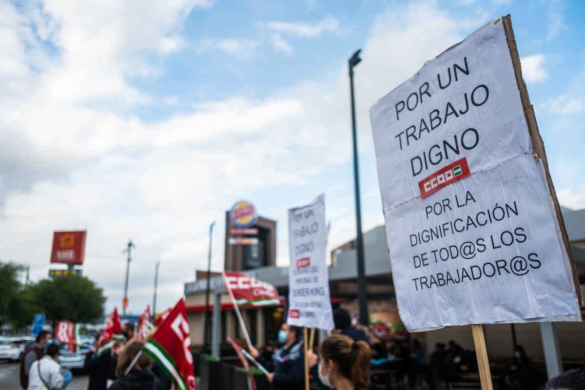 Una manifestación de trabajadores andaluces.