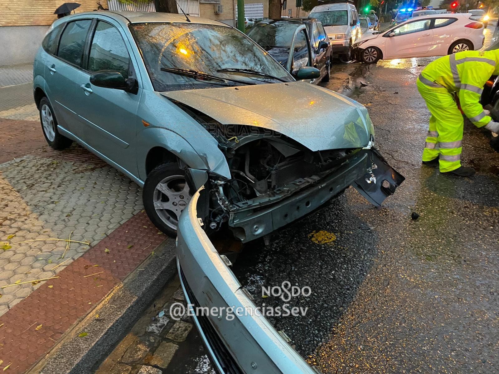 Estado de uno de los vehículos implicados en el accidente.