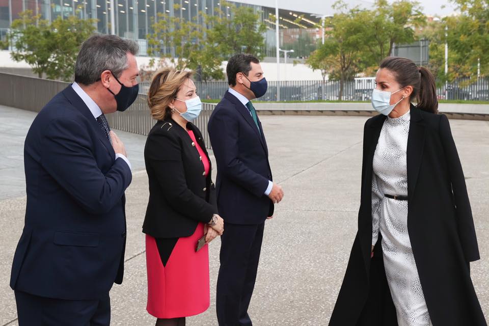 Sandra García, la pasada semana en Sevilla, en un evento junto al presidente de la Junta, el alcalde de Sevilla y la reina Letizia. Sandra García, la pasada semana en Sevilla, en un evento junto al presidente de la Junta, el alcalde de Sevilla y la reina Letizia.