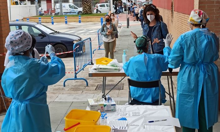 Un punto de cribado de covid, en una imagen reciente.