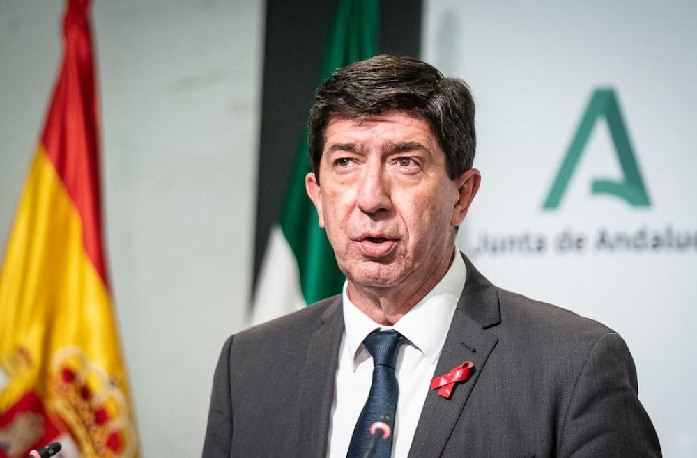 Juan Marín, vicepresidente de la Junta de Andalucía, habla sobre la distribución de la vacuna.