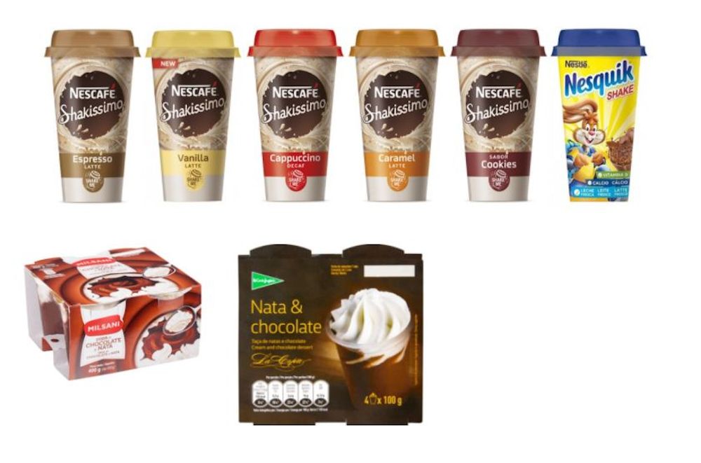 Productos afectados, entre ellos, varios 'shake' de Nescafé y Nesquik, por provocar irritación en la boca.