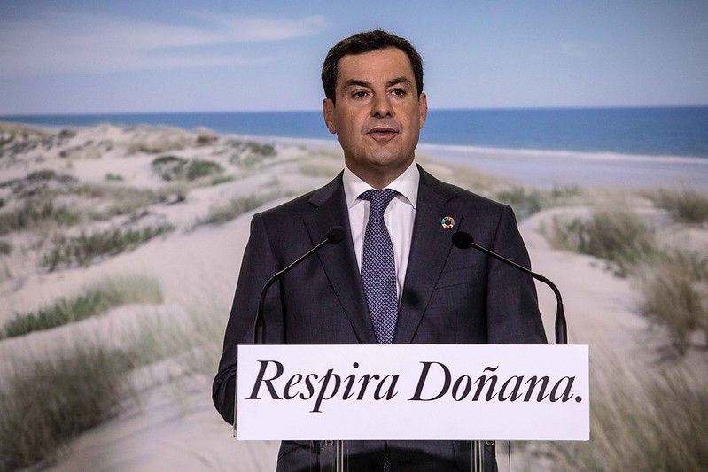 El presidente Moreno, durante el inicio de una campaña sobre Doñana. Autor: Junta.