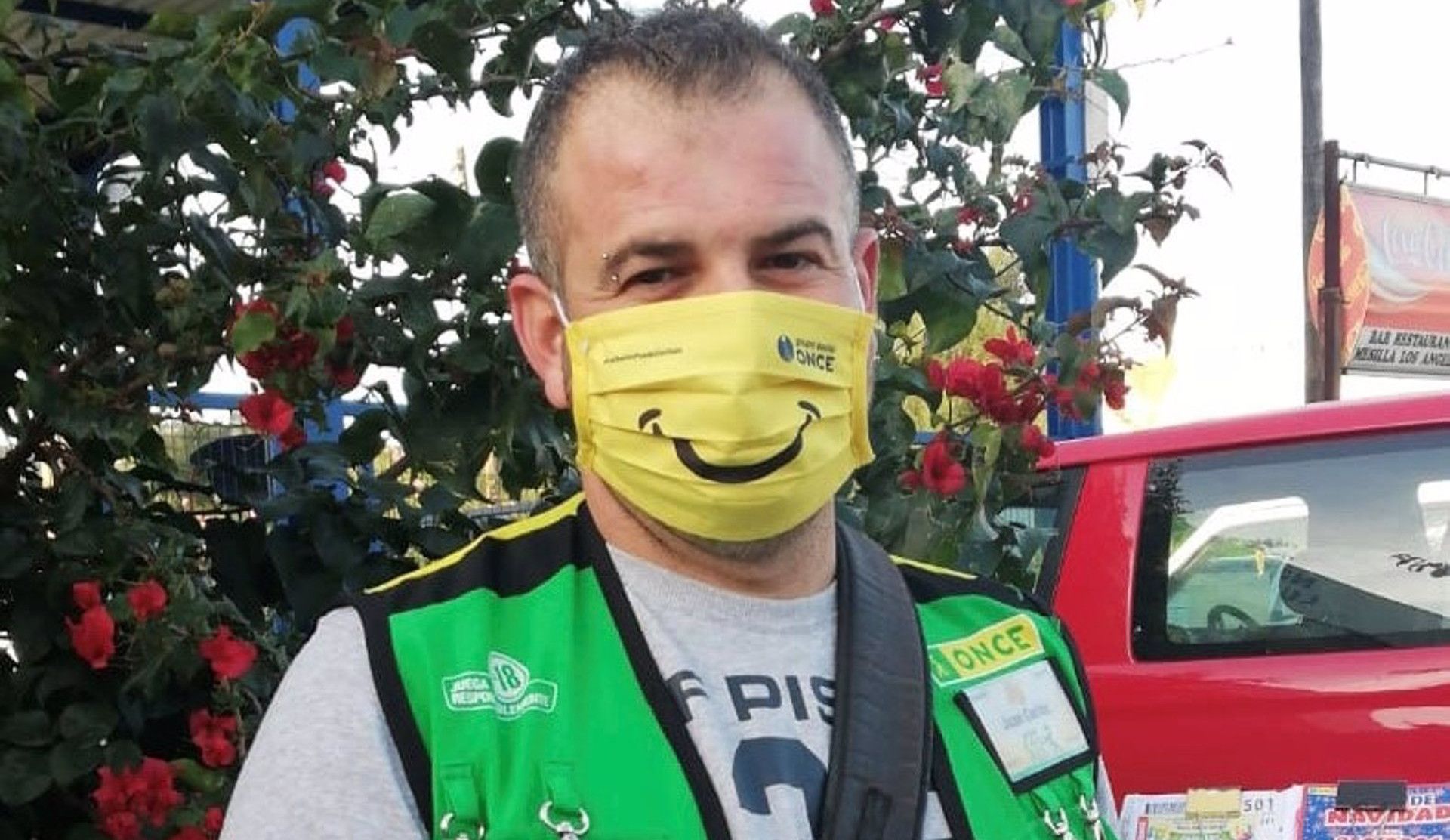 Juan Carlos Sánchez, el vendedor de la ONCE.