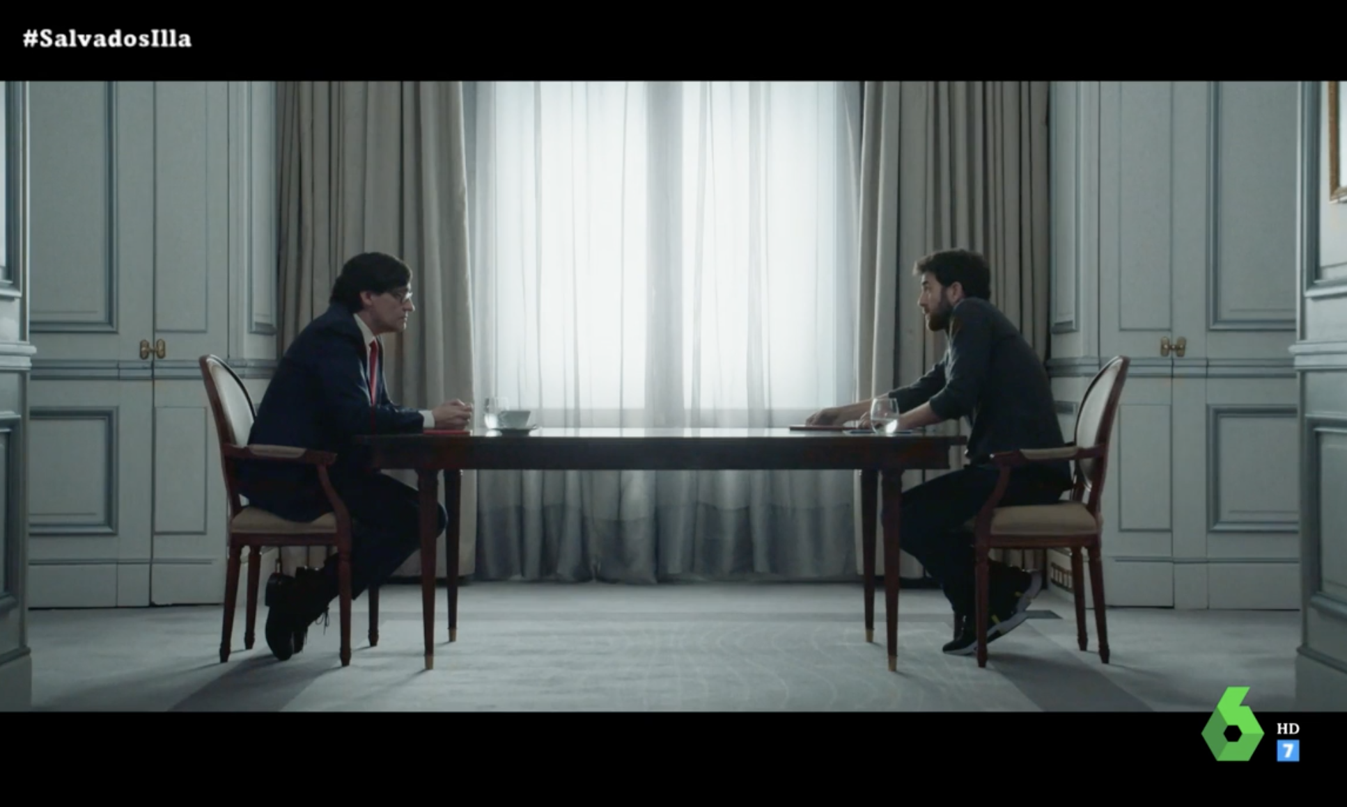 Un momento de la entrevista del ministro de Sanidad, Salvador Illa, en 'Salvados', de 'La Sexta'.