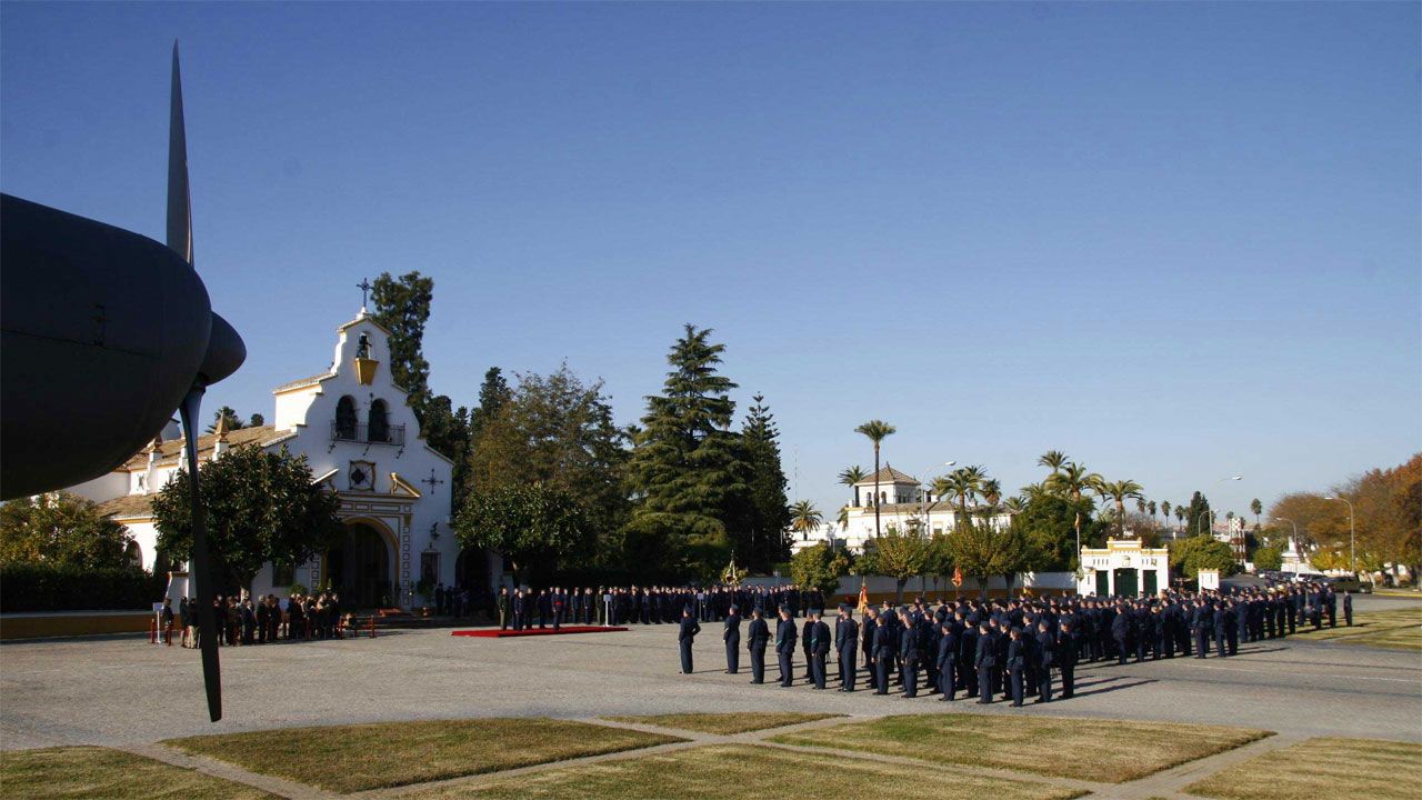 Un acto celebrado enl acuartelamiento aéreo de Tablada, en una imagen de archivo.