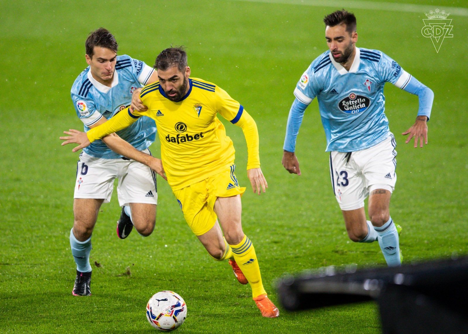 Una imagen del partido entre el Cádiz y el Celta.