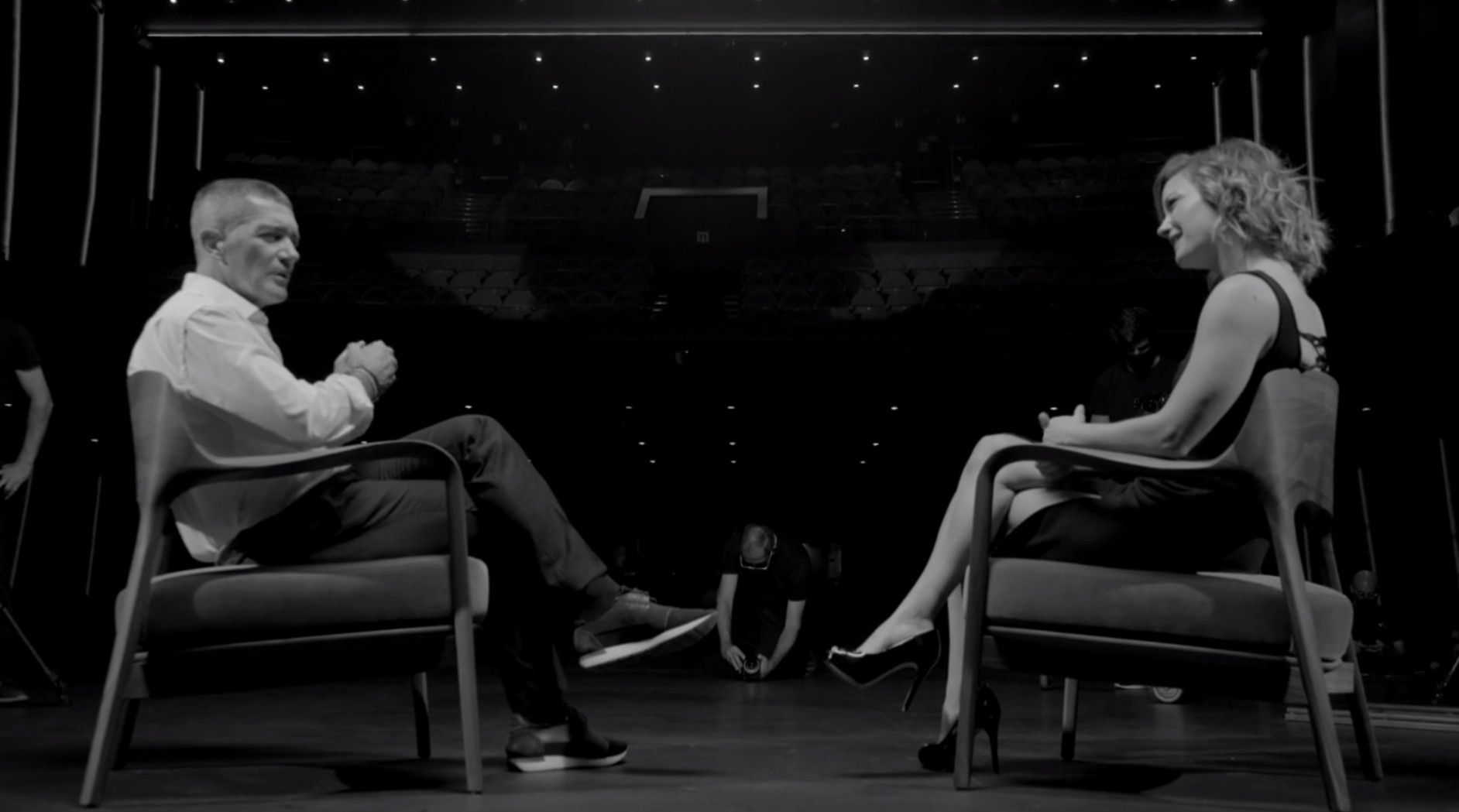 Antonio Banderas y María Casado en el programa. FOTO: AMAZON