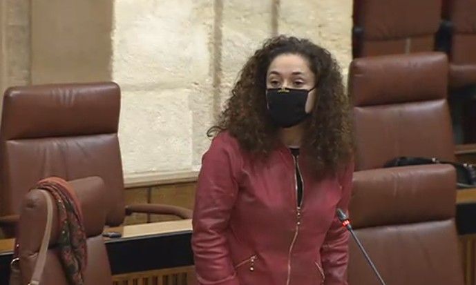 Inmaculada Nieto, portavoz de Adelante Andalucía, en el Parlamento.