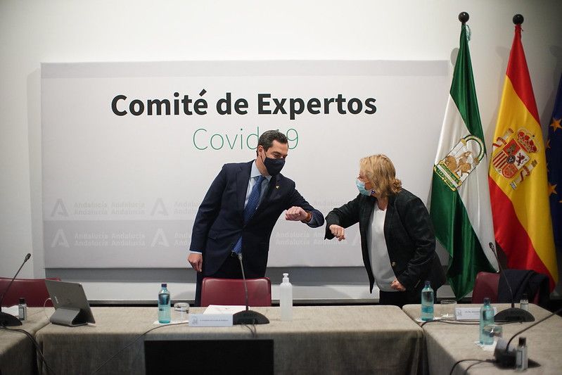 Moreno Bonilla, en el último comité de expertos de Andalucía. Moreno Bonilla, en el último comité de expertos de Andalucía.