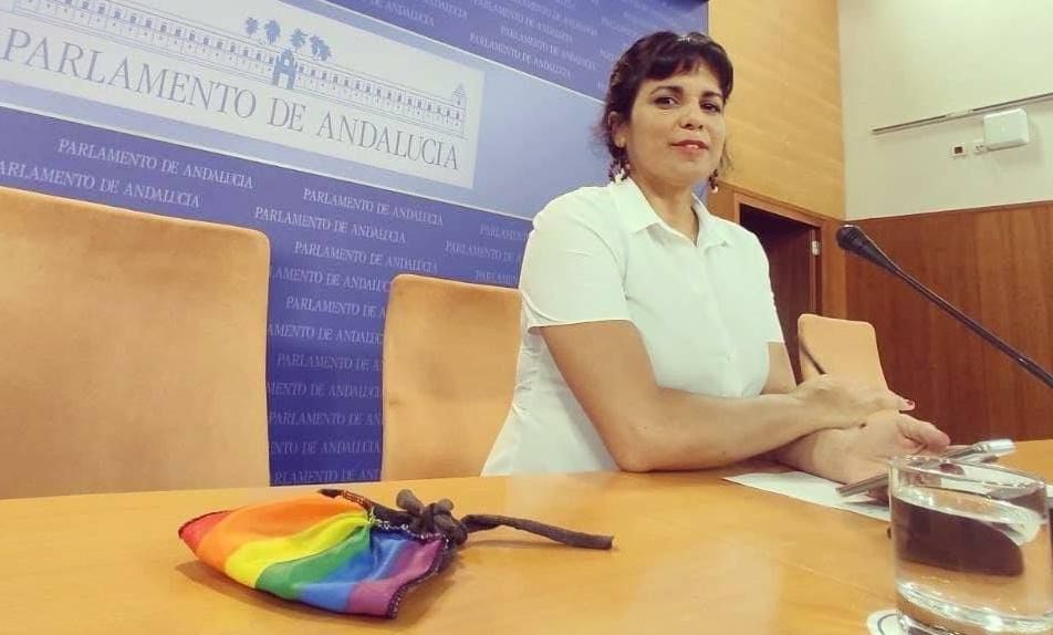 Teresa Rodríguez, en el Parlamento andaluz, en una imagen de archivo.
