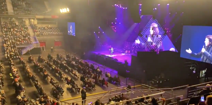 Un instante el concierto de Raphael en el Wizink Center de Madrid.