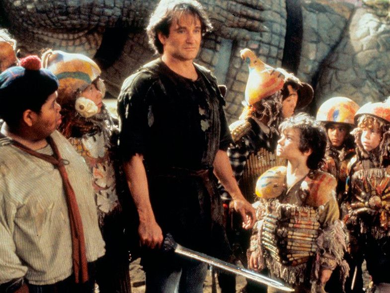 Robin Williams encarna a Peter Pan en un fotograma de 'Hook'.