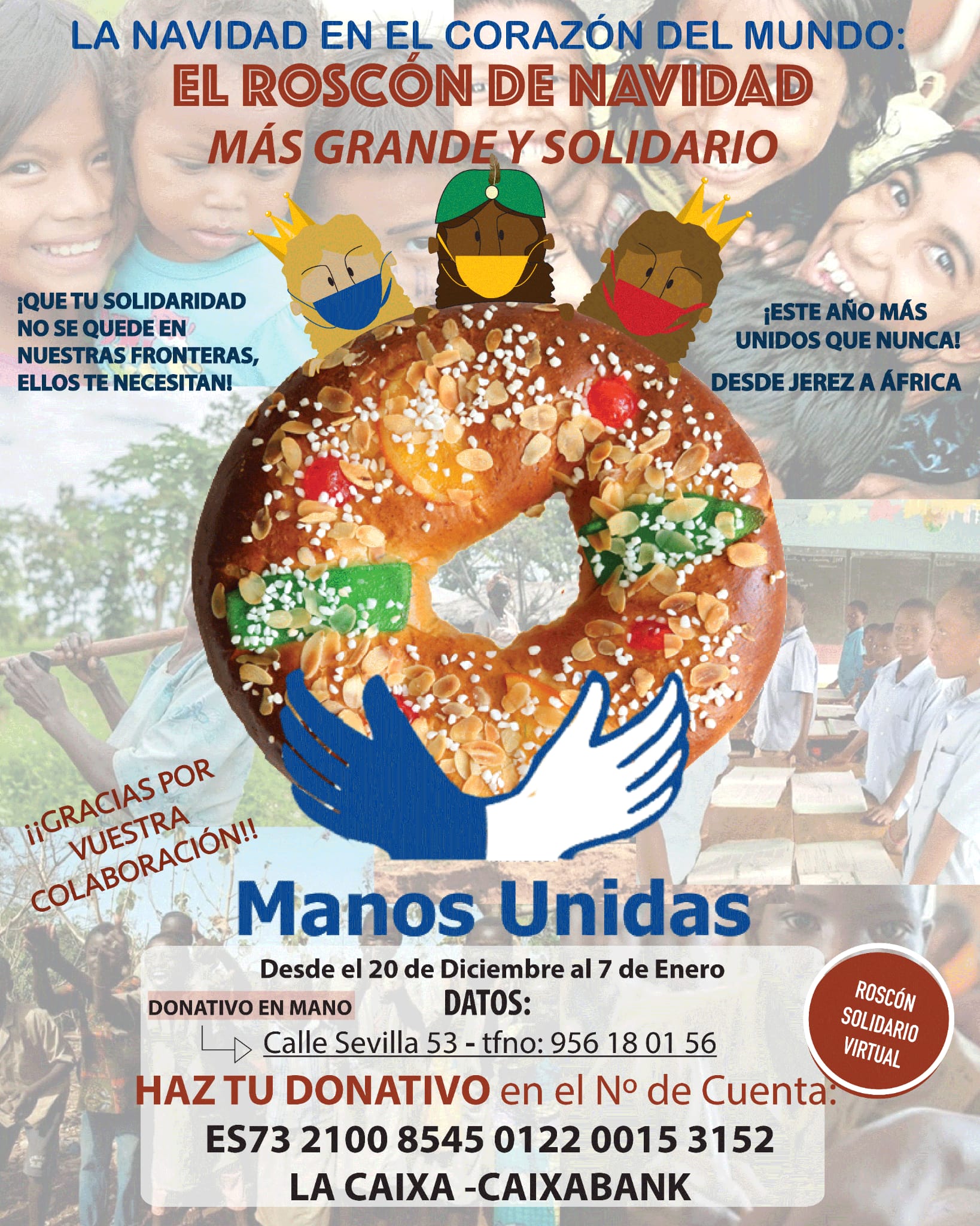 Cartel de la iniciativa de Manos Unidas.