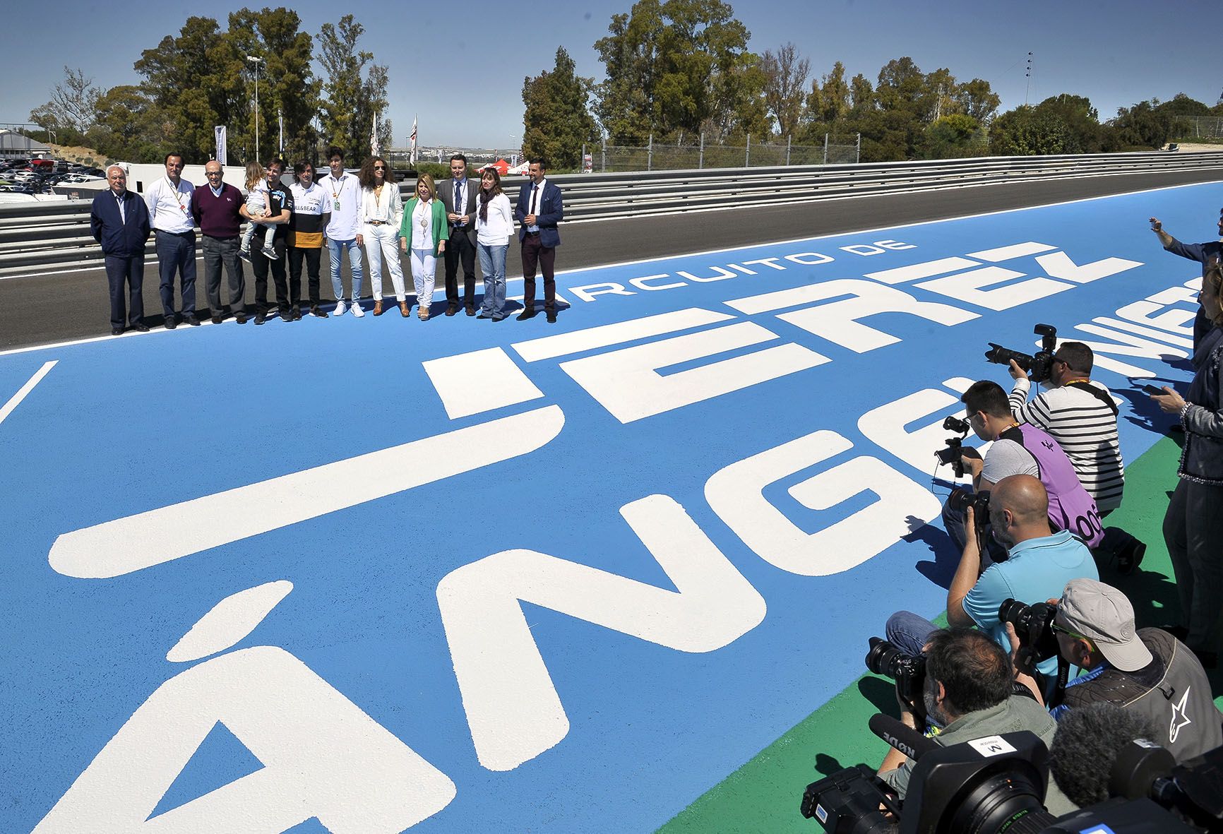Un momento del homenaje municipal a Ángel Nieto, en el pasado GP en Jerez.