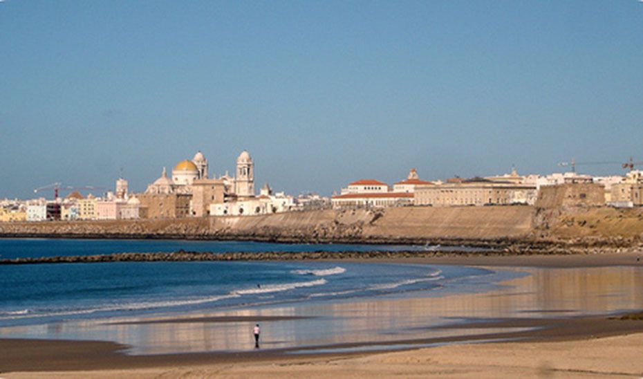 La playa de Santa María del Mar de Cádiz.