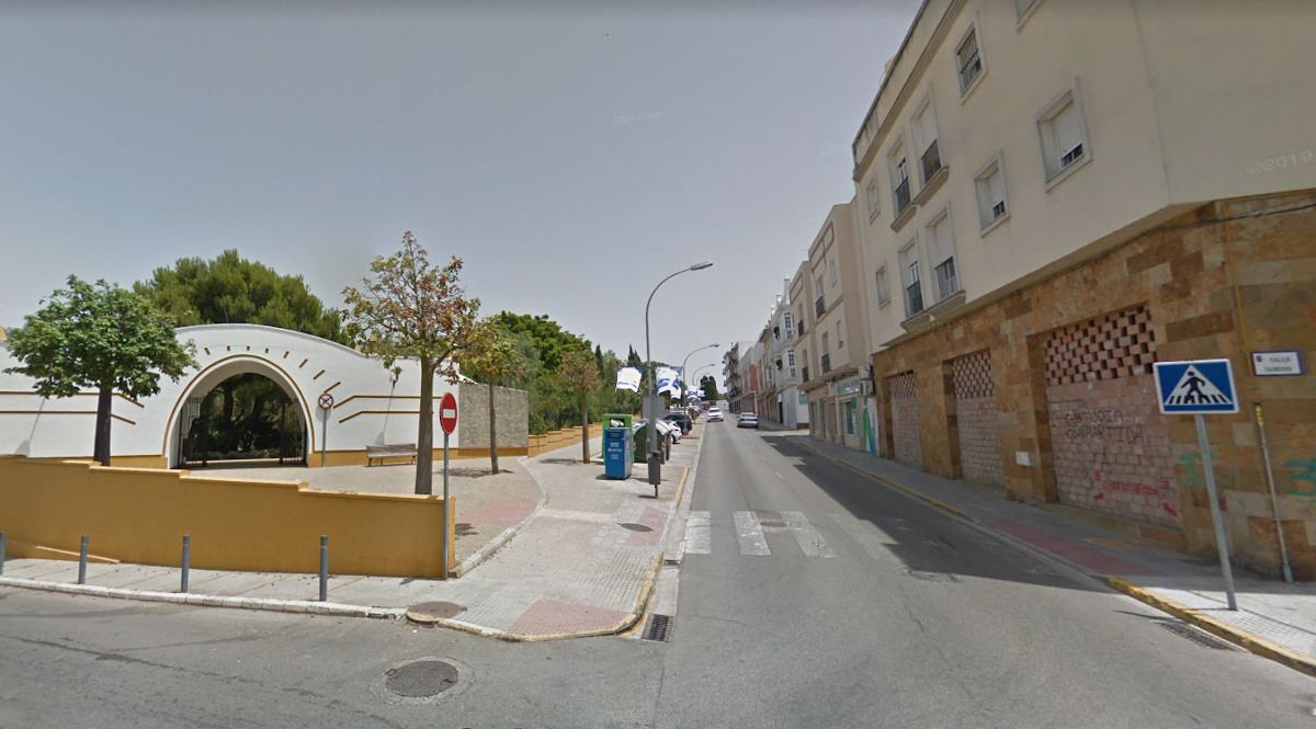 Calle Agustín Blázquez de Chiclana donde atropellan a un niño de cuatro años.