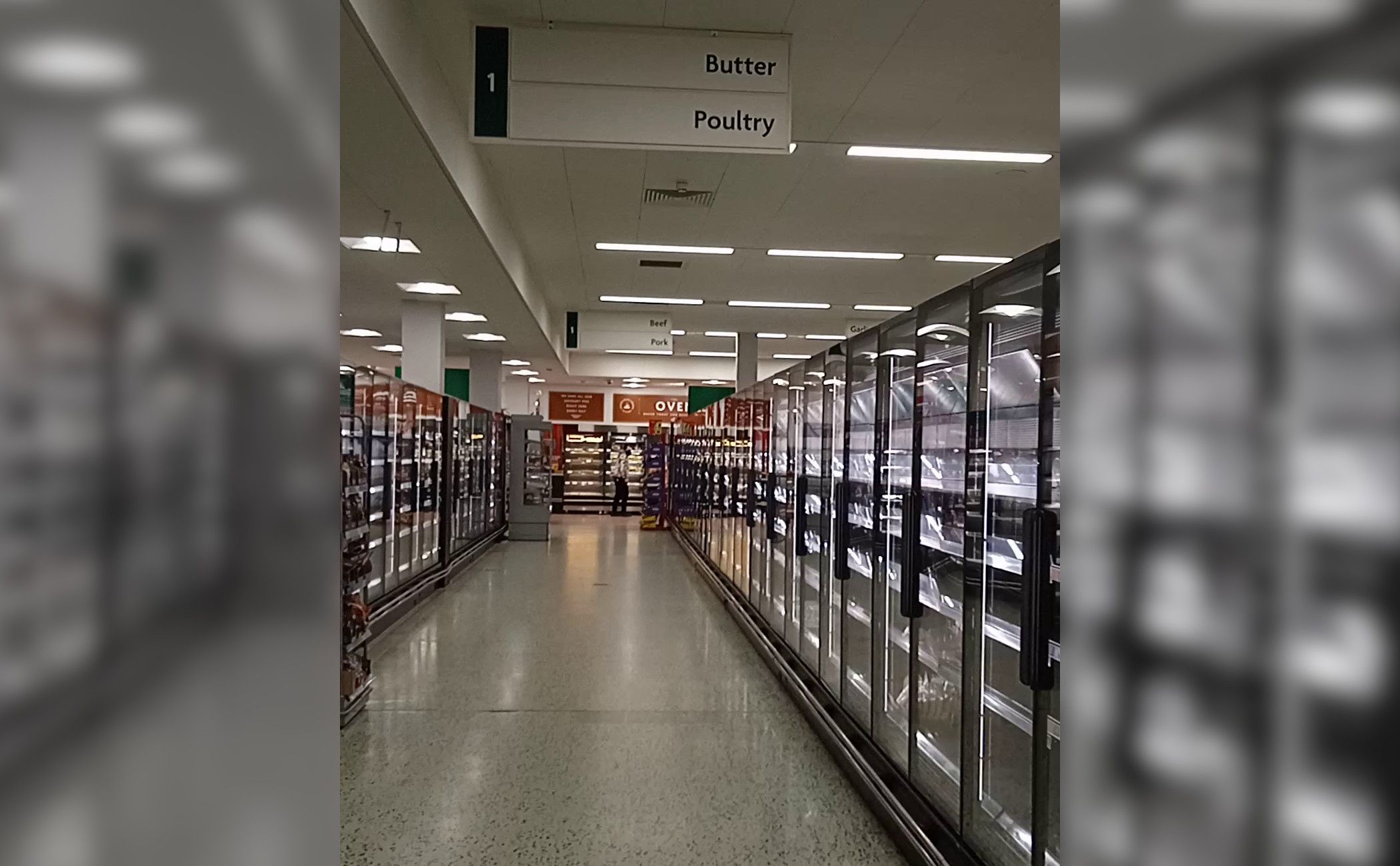 El supermercado de Gibraltar afectado por la situación.