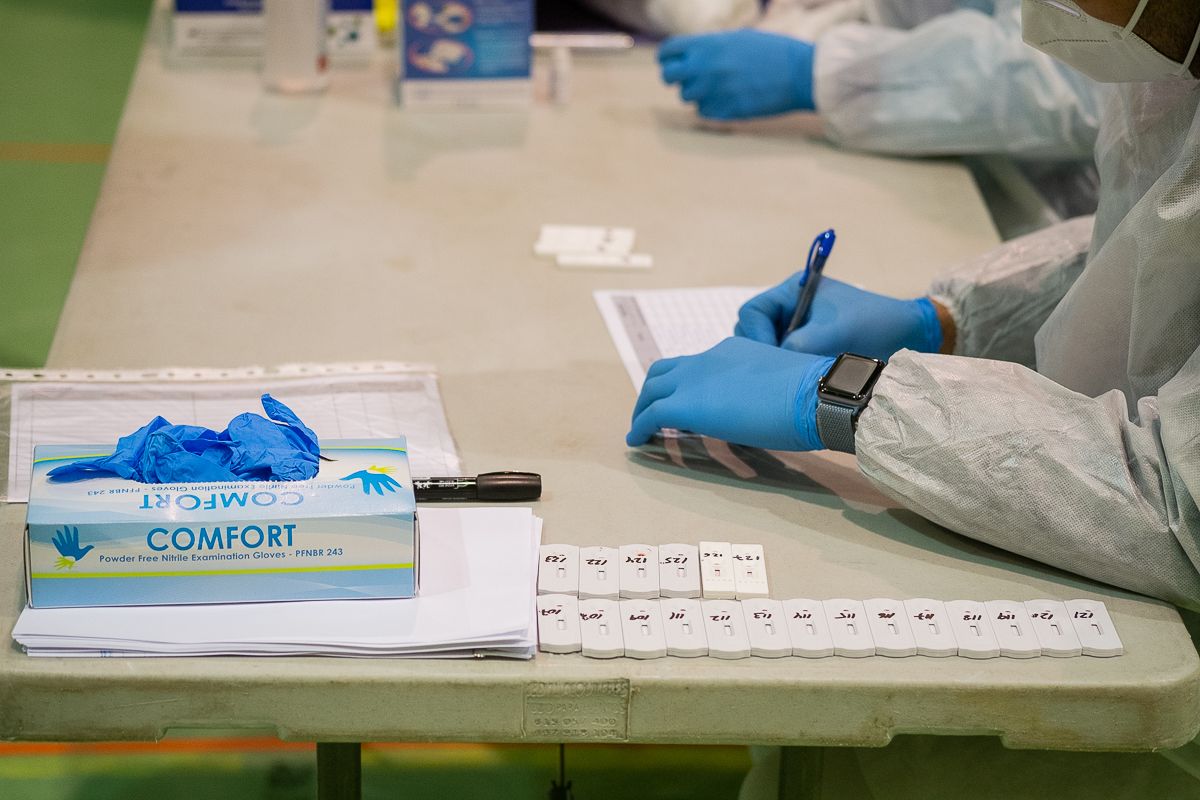 Una campaña de test de diagnóstico del COVID-19, en una imagen de archivo.