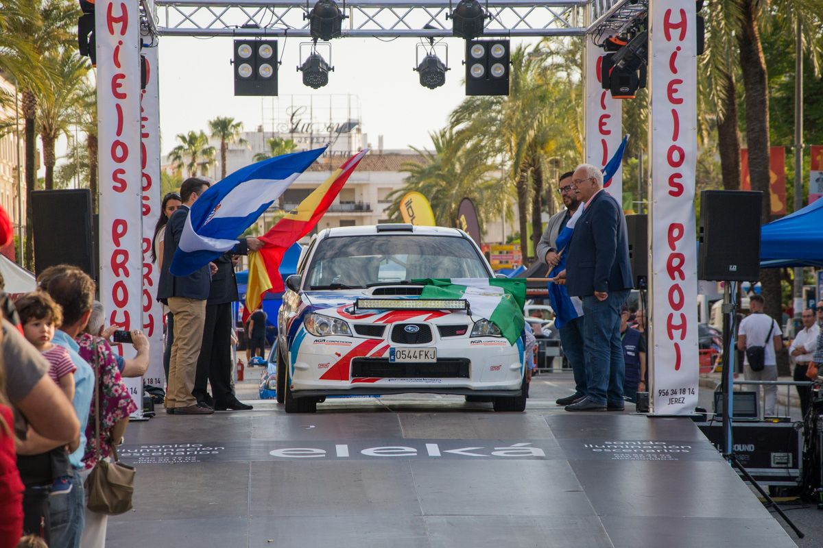 Un momento de la salida del Rally Ciudad de Jerez de 2019.