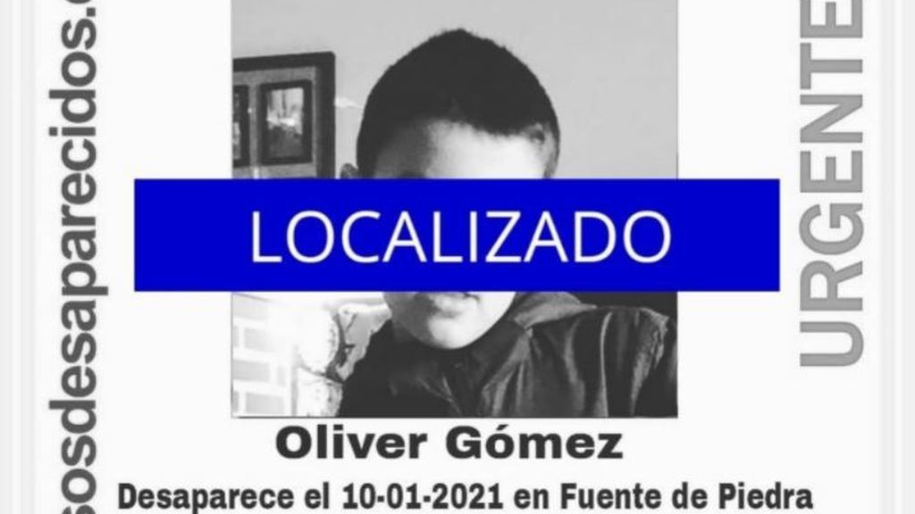 Desactivada la alerta de desaparición de Óliver Gómez tras cinco horas desesperadas de búsqueda.