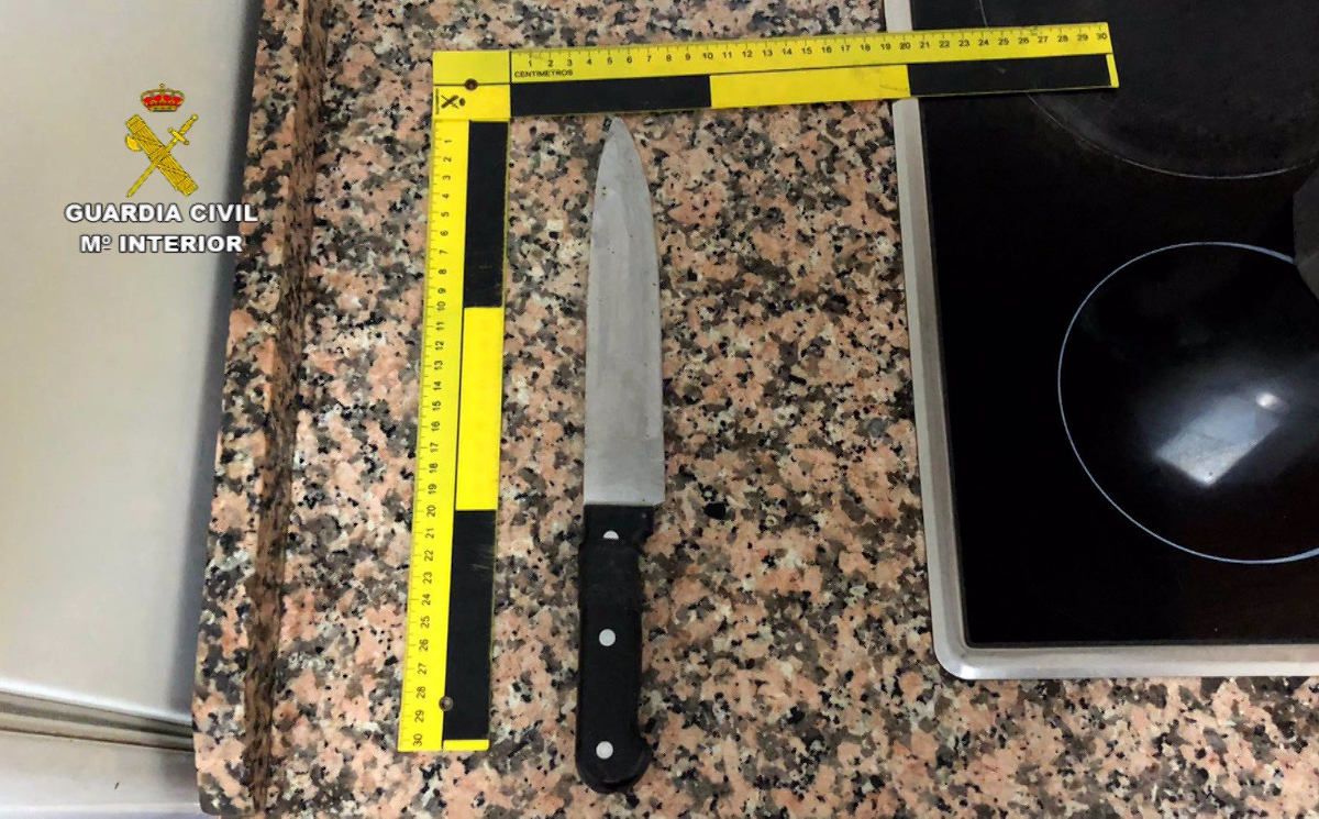 Cuchillo de cocina similar al que usó el acusado para asesinar a su compañero de piso 'okupa' en Marbella.