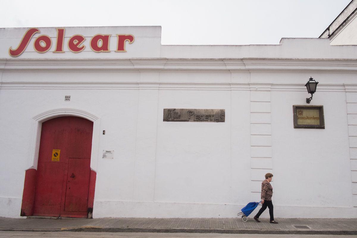 Uno de los cascos bodegueros de Barbadillo, en el Barrio Alto de Sanlúcar.