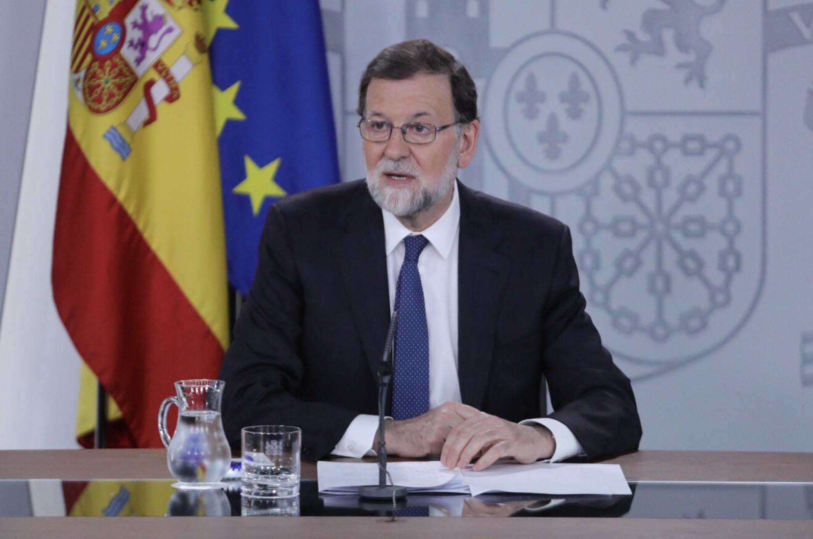 El presidente Rajoy, este viernes pasado en rueda de prensa. FOTO: Twitter de M. Rajoy.
