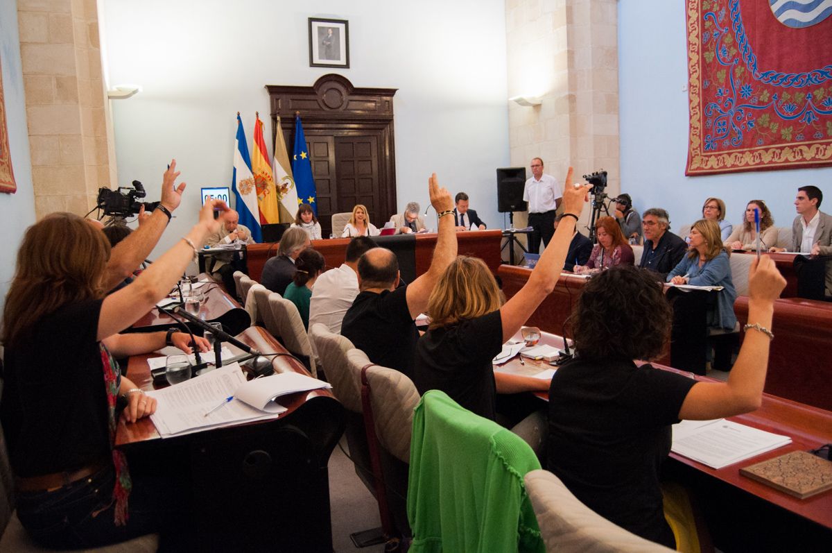 Un momento del pasado pleno de mayo. FOTO: MANU GARCÍA.