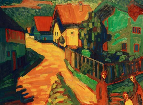 'Calle Murnau con mujeres', de Wassily Kandinsky.