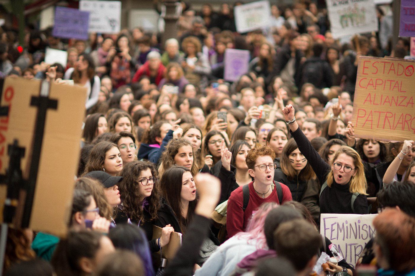 La pasada huelga feminista del 8M en Sevilla. FOTO: MARTA STILL.