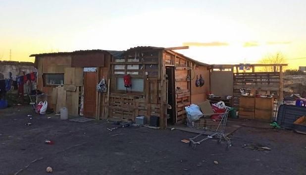 Asentamiento en el Cortijo de la Nocla, en Granada, en una imagen de la Apdha.