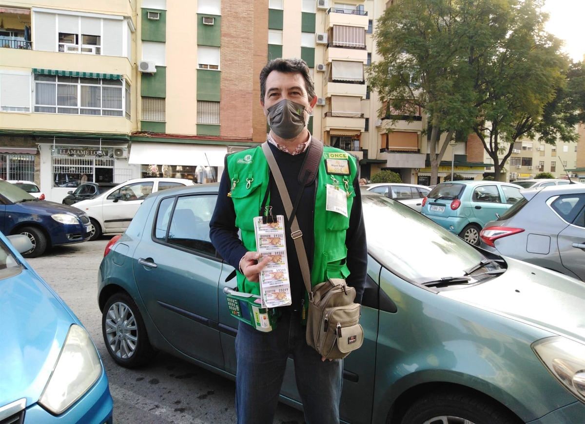 Miguel Ángel Sallago, vendedor de la ONCE en Jerez.
