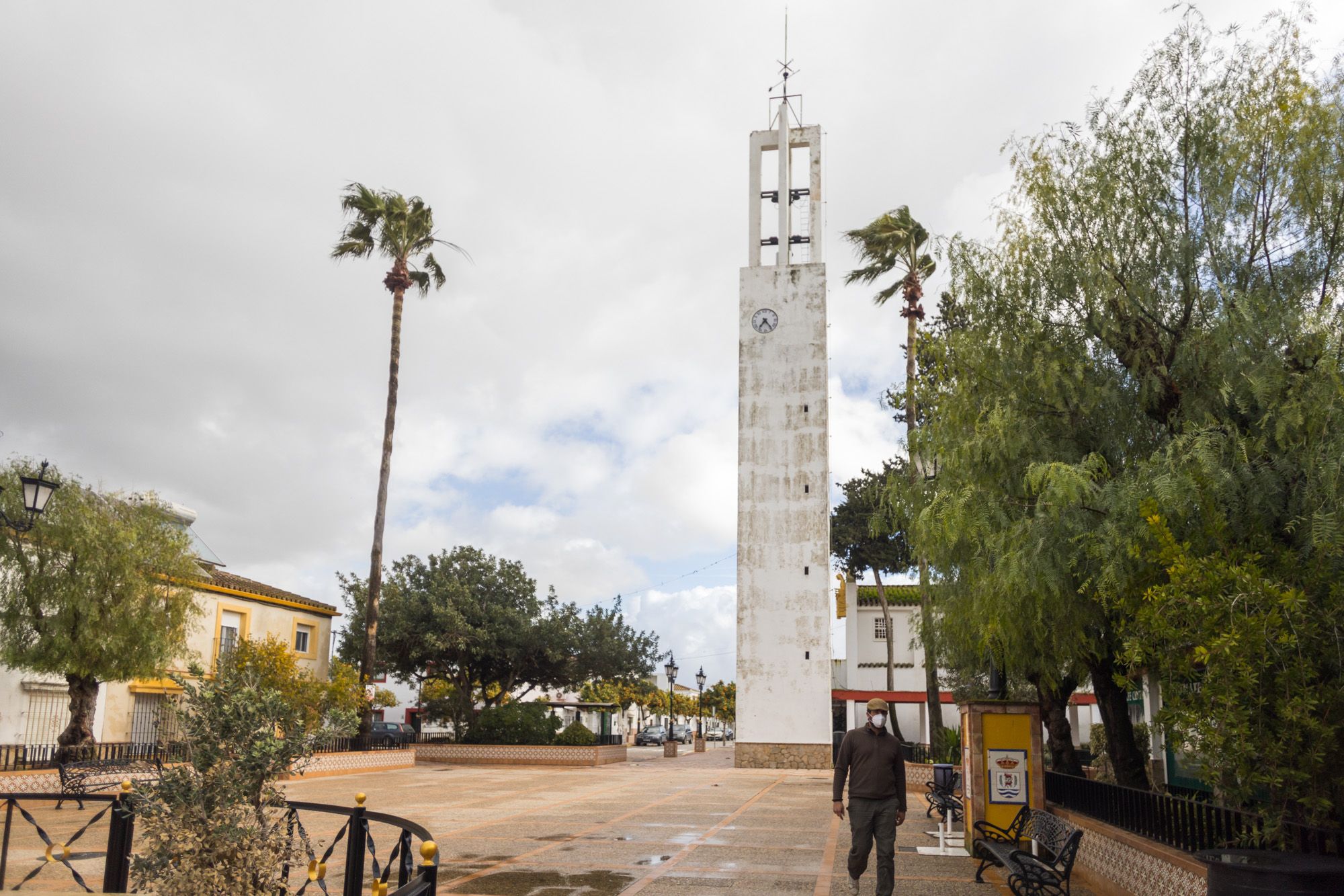 La plaza principal de Nueva Jarilla. 