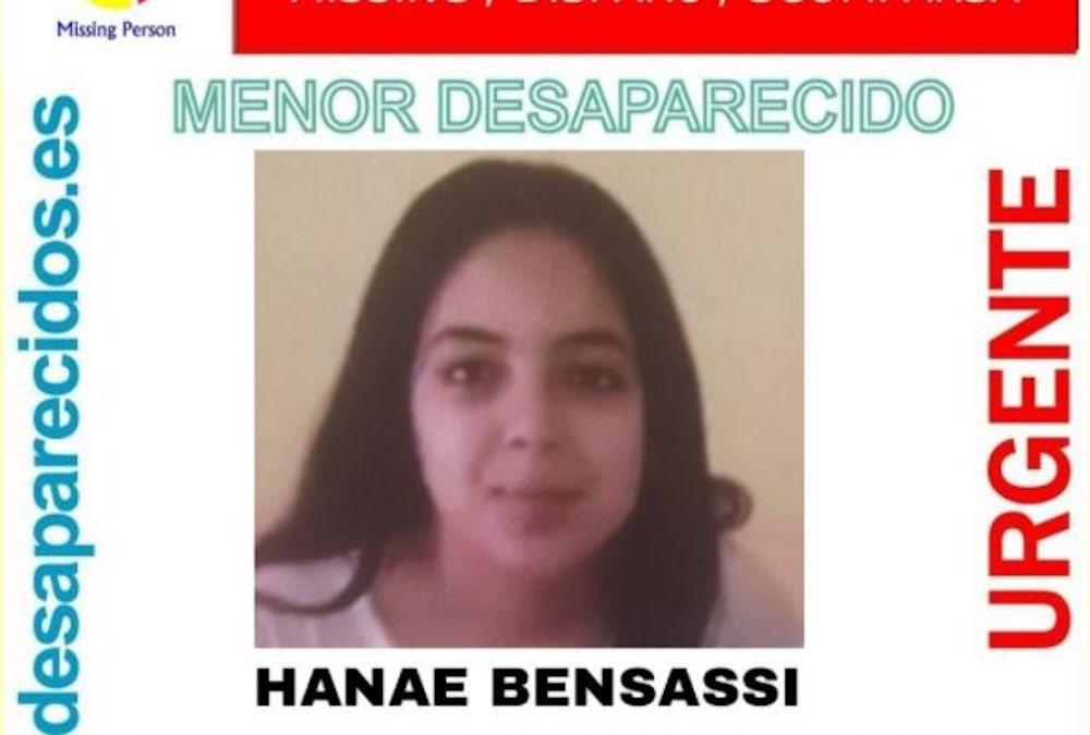  Hanae, menor de 14 años desaparecida en El Ejido, Almería.