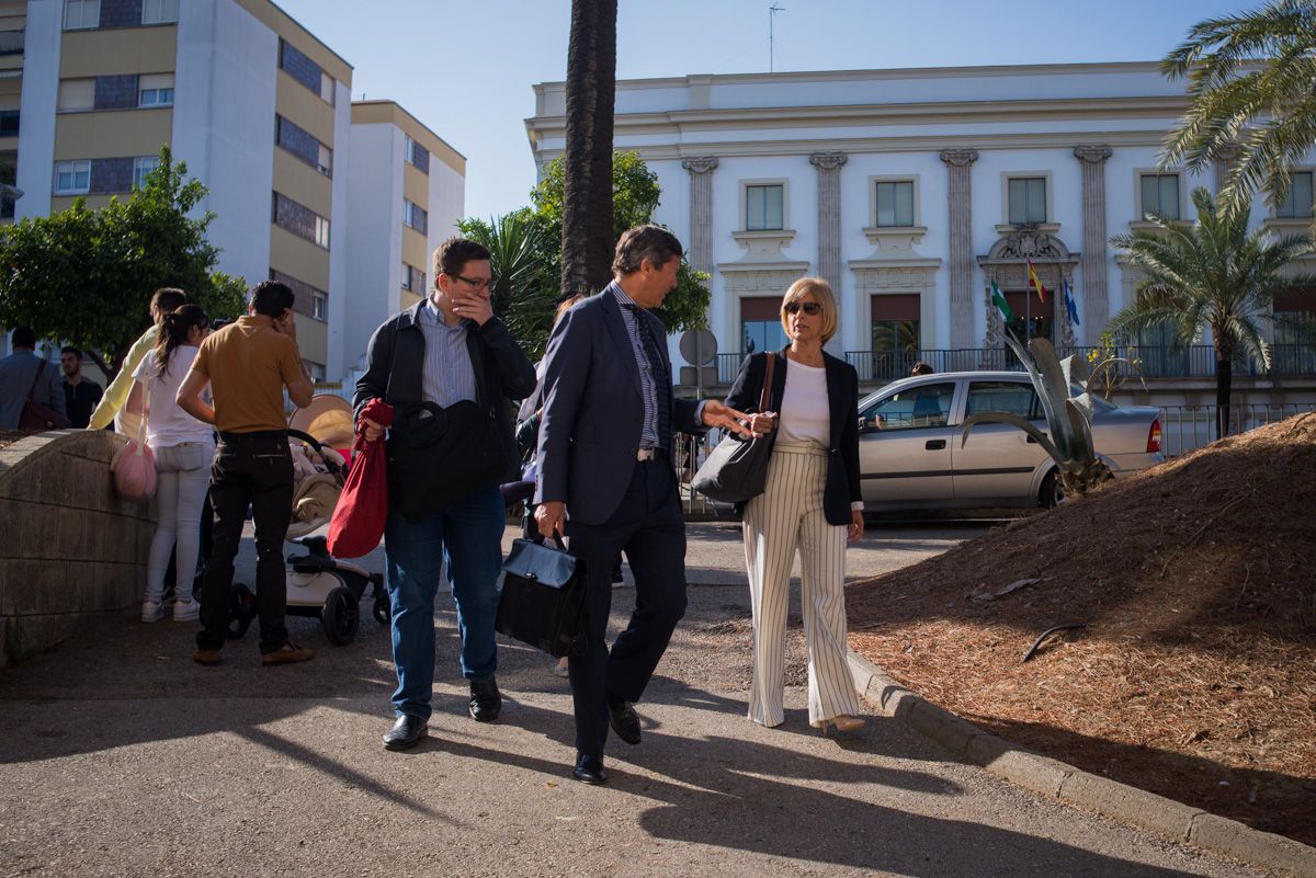 María José García-Pelayo, a su llegada a la Audiencia. FOTO: MANU GARCÍA.