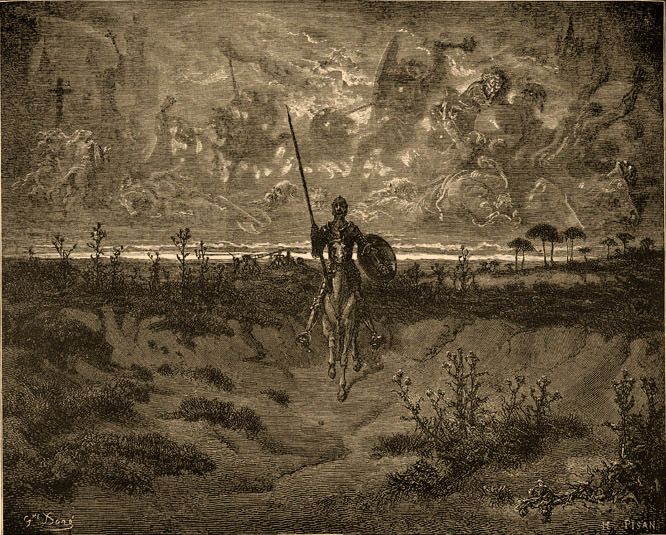 Grabado de El Quijote, por Gustavo Doré.