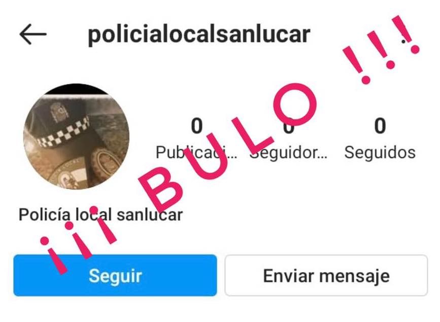 Cuenta falsa de la Policía Local de Sanlúcar de Barrameda.