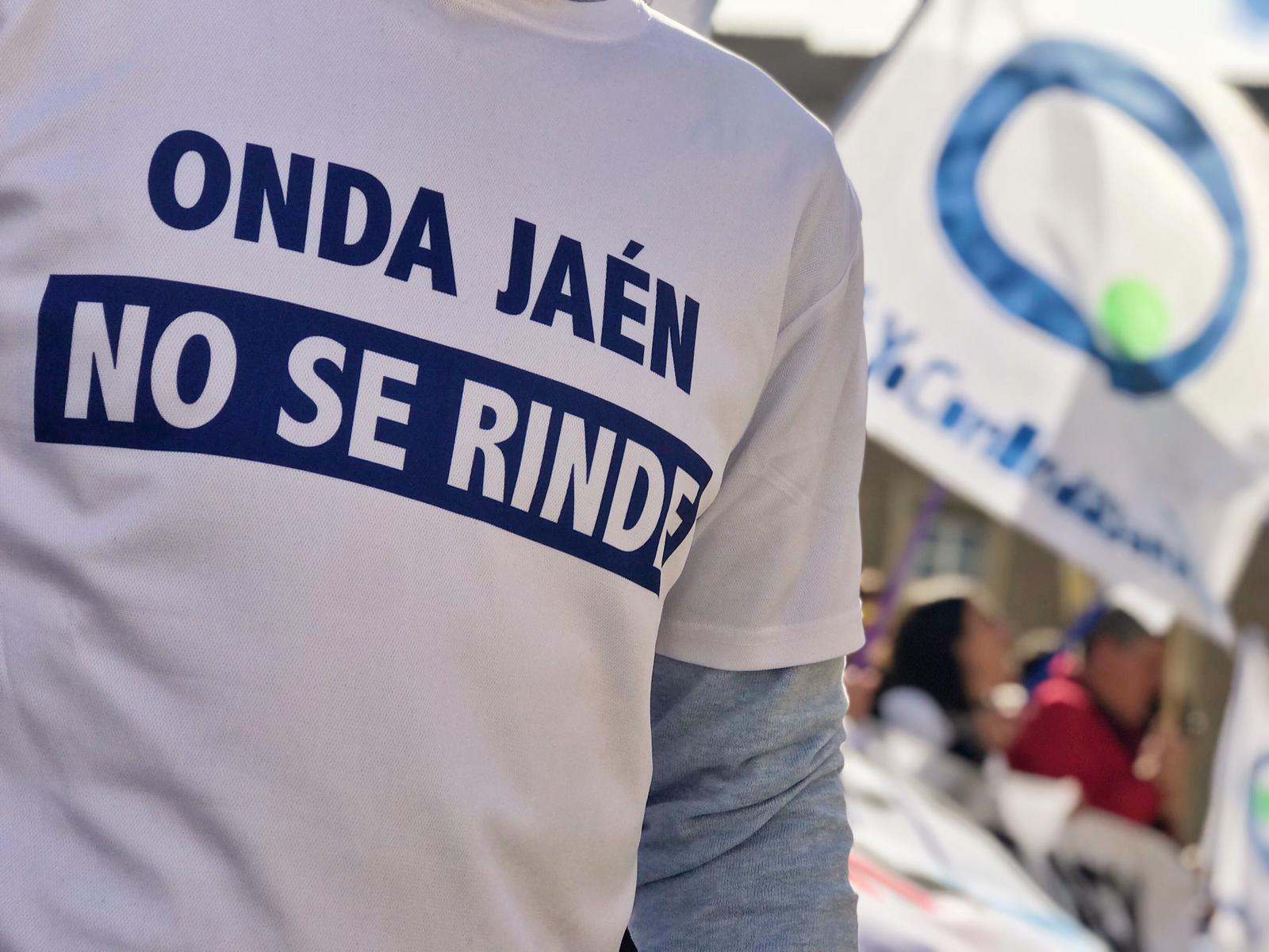 Imagen de una protesta de los trabajadores despedidos de Onda Jaén.