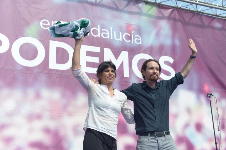 Teresa Rodríguez y Pablo Iglesias, en una imagen de archivo.