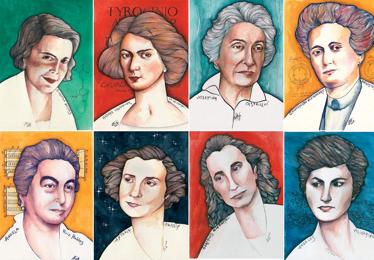 Cartel de la exposición 'Mujeres de la ciencia españolas'.