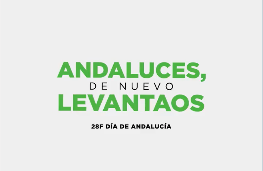 Lema del spot del 28F lanzado por la Junta de Andalucía.