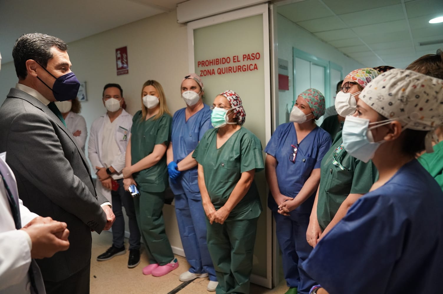 Moreno, en el Hospital San Juan de la Cruz de Úbeda, este miércoles.
